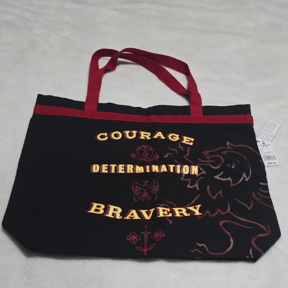 Universal‎ Courage Tote Bag - Black and Red